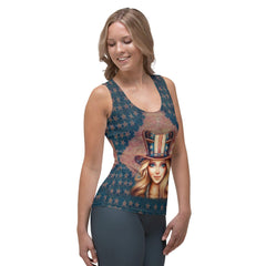 Rhapsody In Red Sublimation Cut & Sew Tank Top - Beyond T-shirts