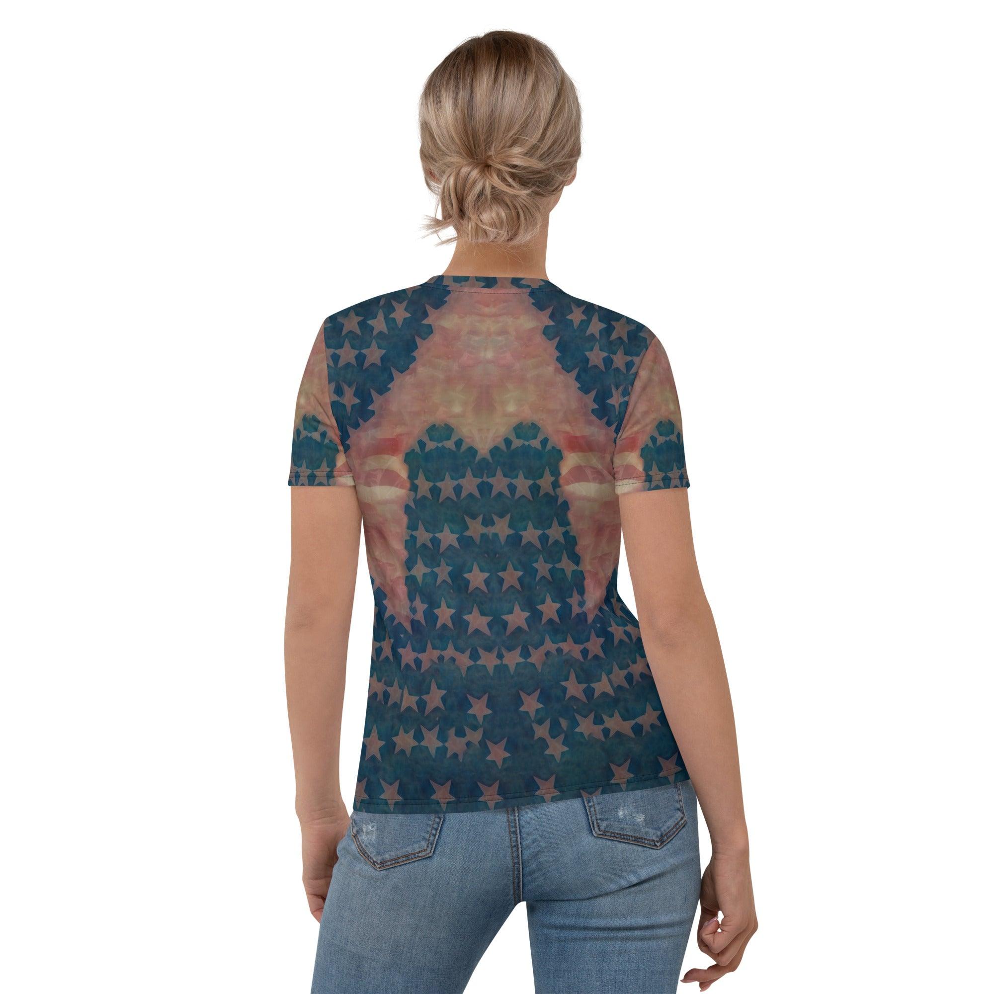 Elegant Rhapsody In Red Women's T-shirt on white background.