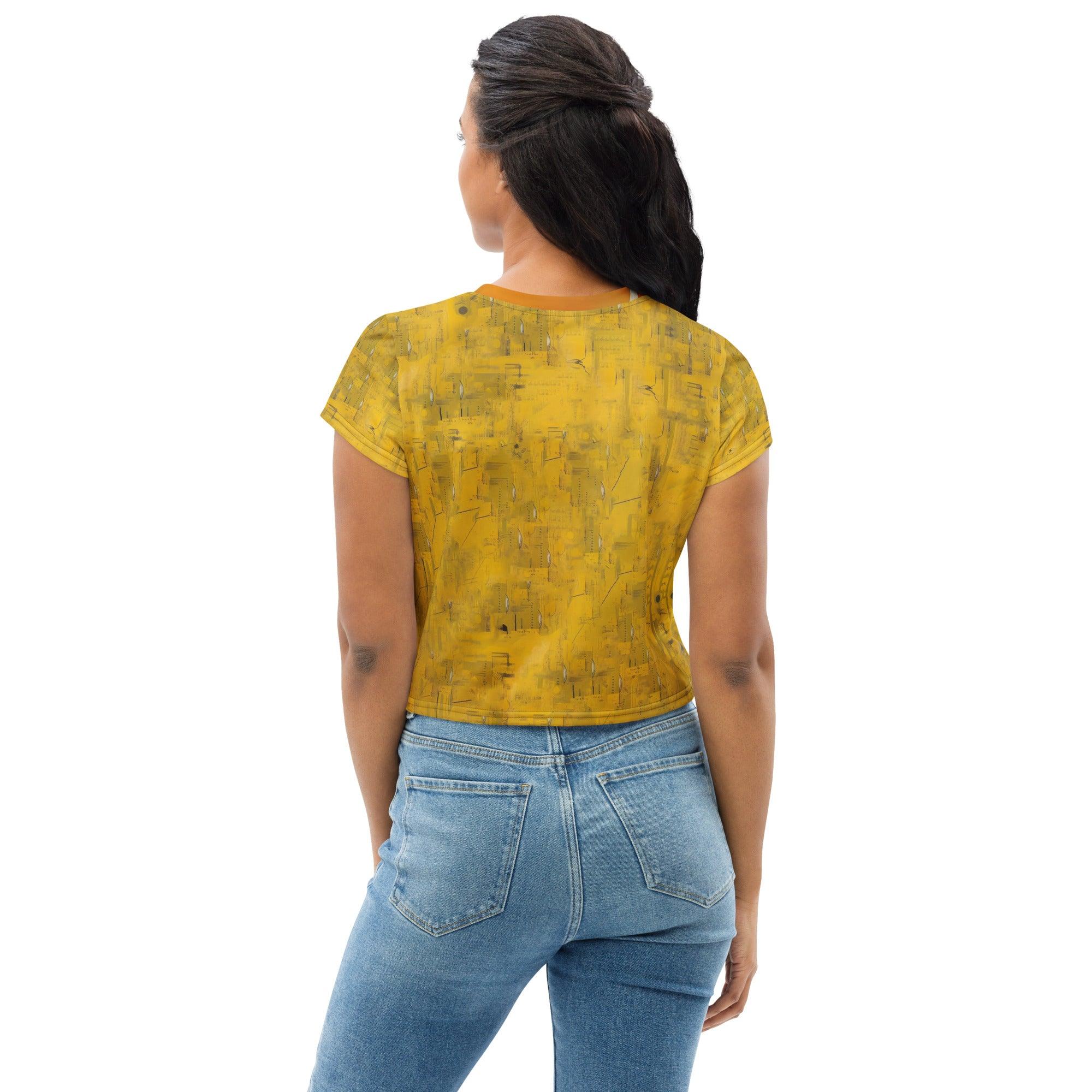 Rhythm Moves the World All Over Print Crop Tee - Back View