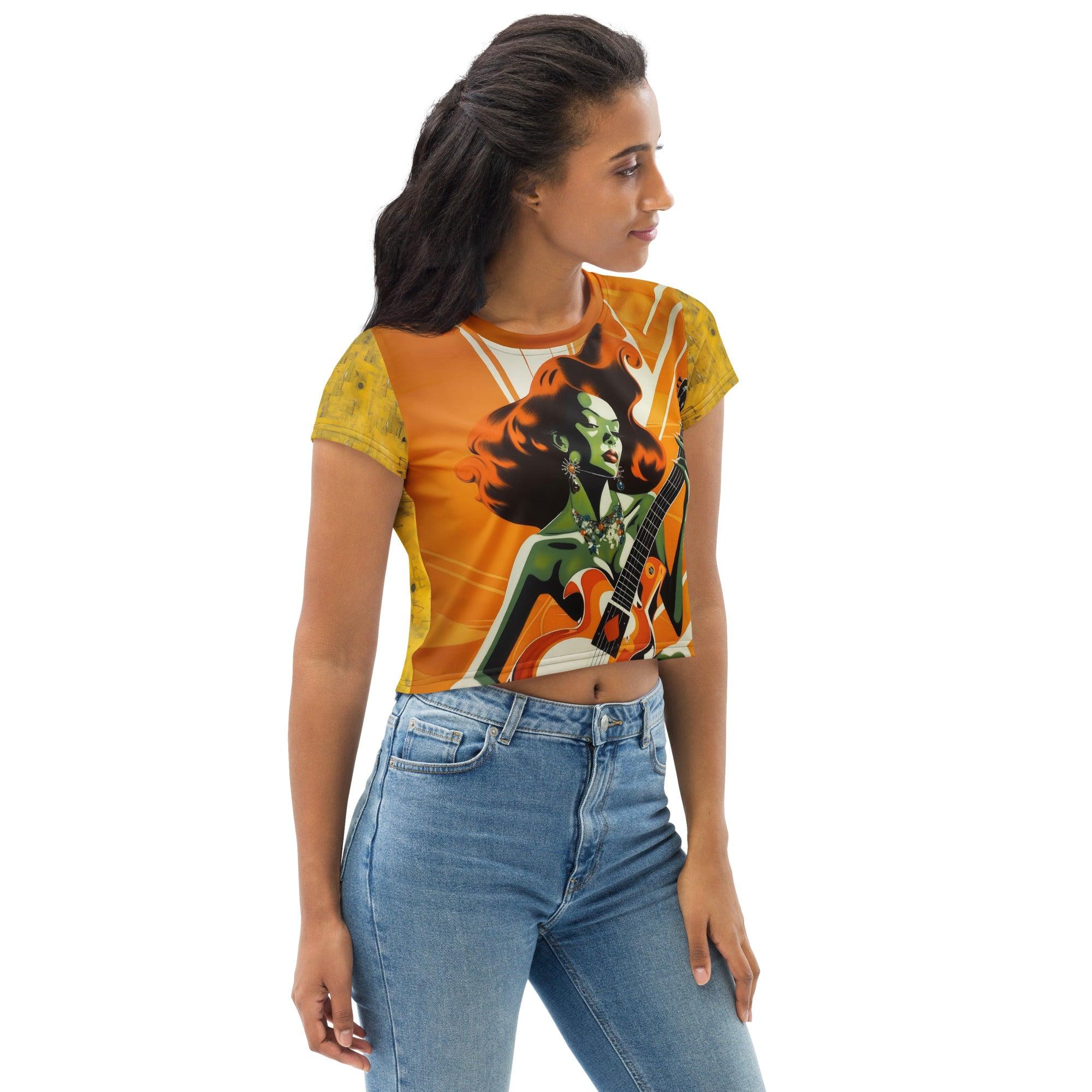 Rhythm Moves the World All Over Print Crop Tee - Styling Inspiration