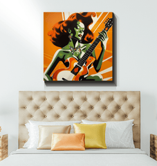 Contemporary wrapped canvas music theme.