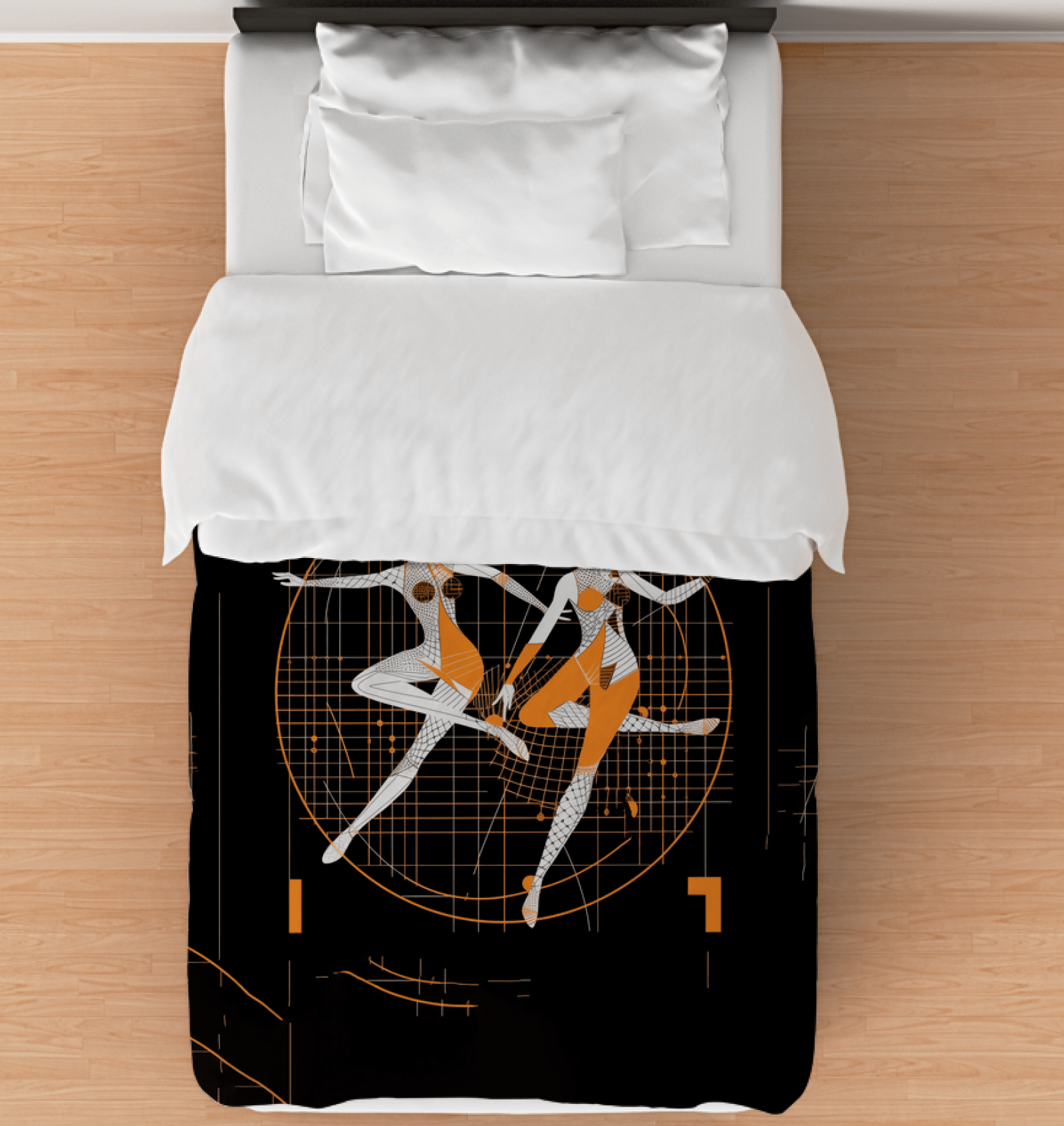 Elegant and comfortable dance flair duvet cover for stylish bedding.