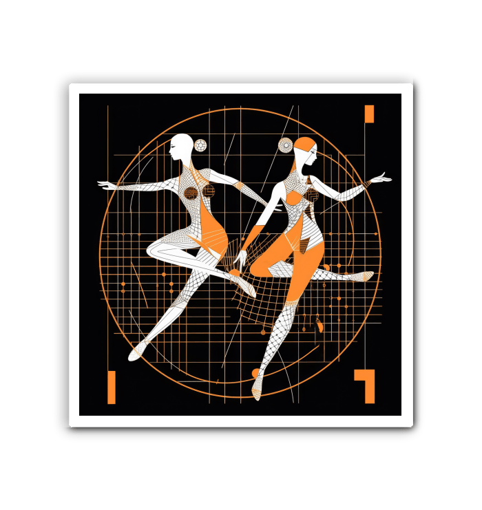 Rhythmic Feminine Dance Flair Wrapped Canvas - Beyond T-shirts