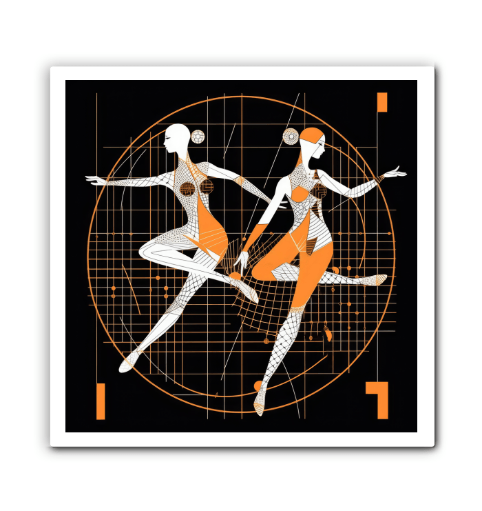 Rhythmic Feminine Dance Flair Wrapped Canvas - Beyond T-shirts