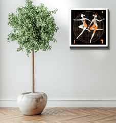 Rhythmic Feminine Dance Flair Wrapped Canvas - Beyond T-shirts