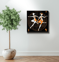 Rhythmic Feminine Dance Flair Wrapped Canvas - Beyond T-shirts