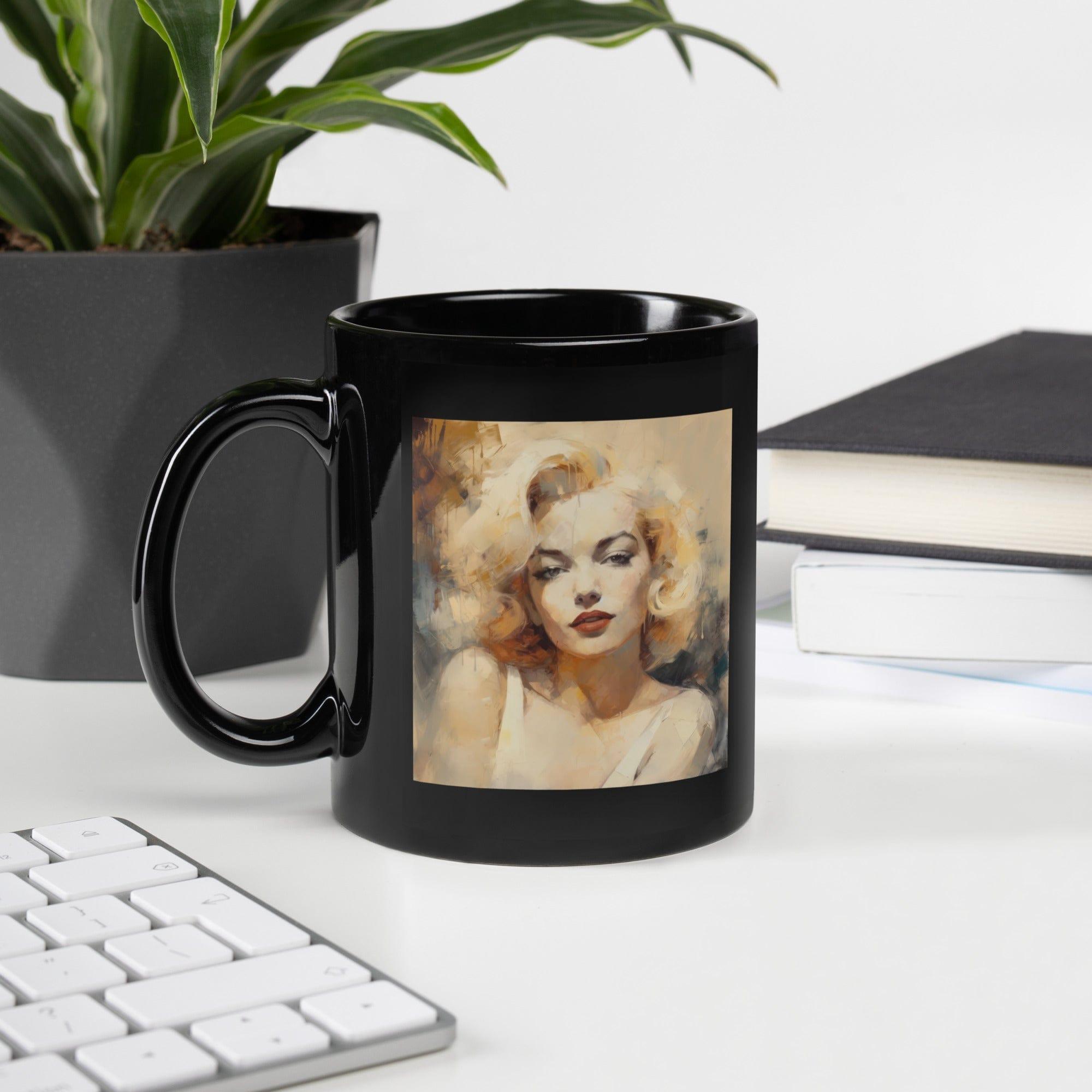 Rhythmic Layers Black Glossy Mug - Beyond T-shirts