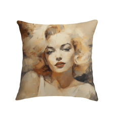 Elegant indoor pillow with Rhythmic Layers pattern for stylish comfort.