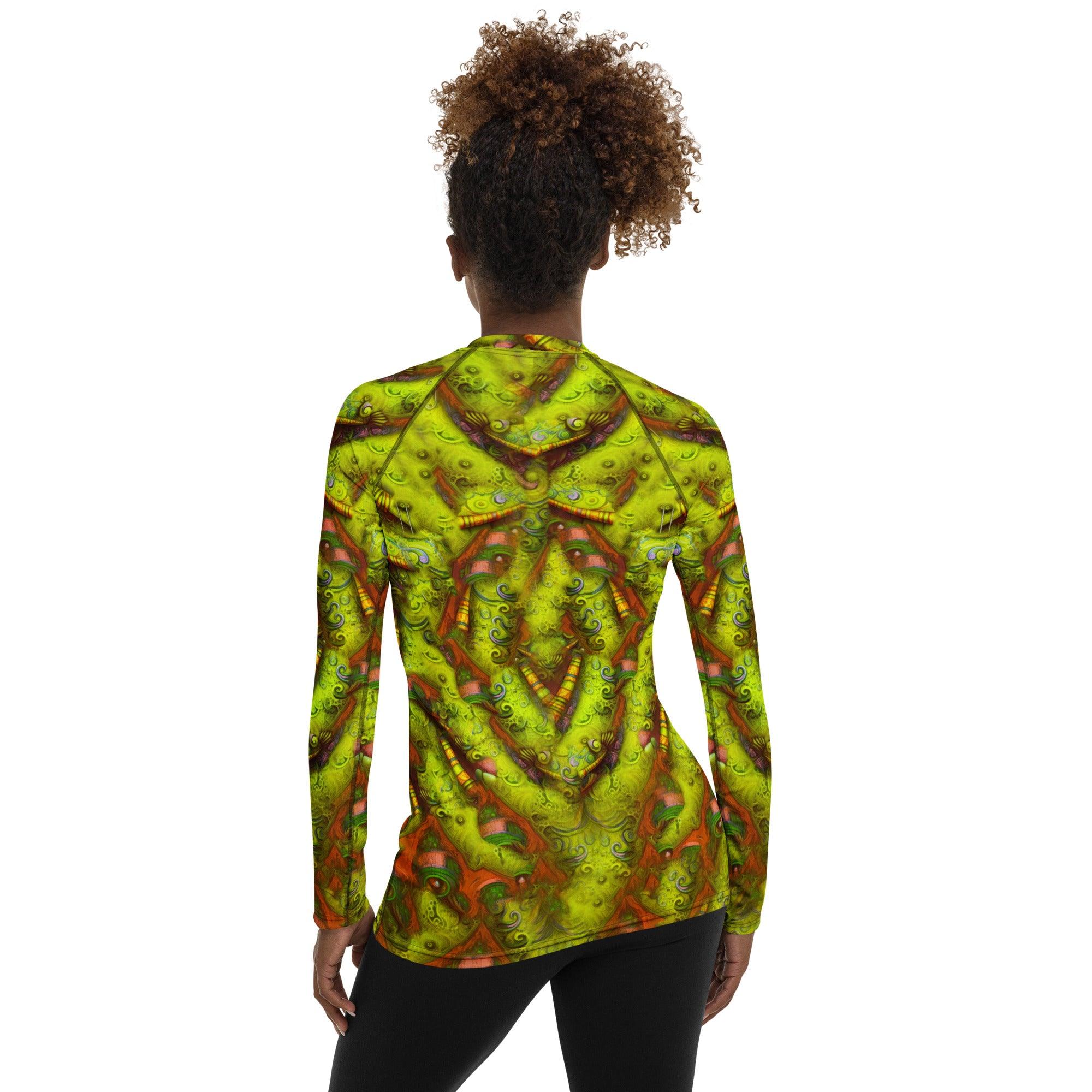 Rhythmic Rainforest Women's Rash Guard - Beyond T-shirts