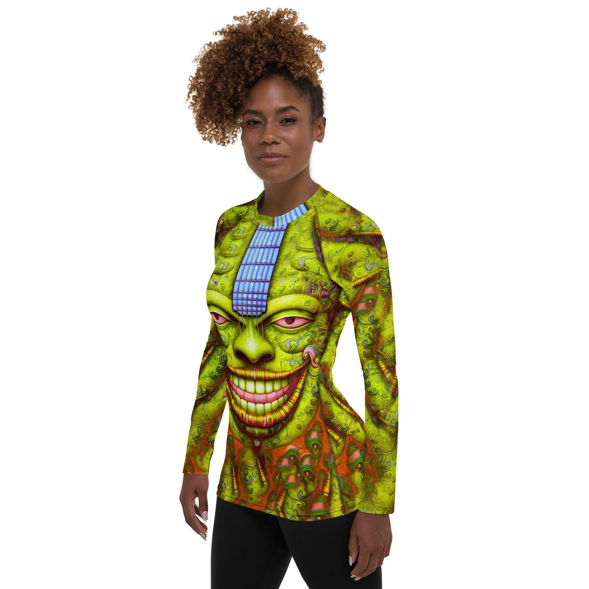 Rhythmic Rainforest Women's Rash Guard - Beyond T-shirts