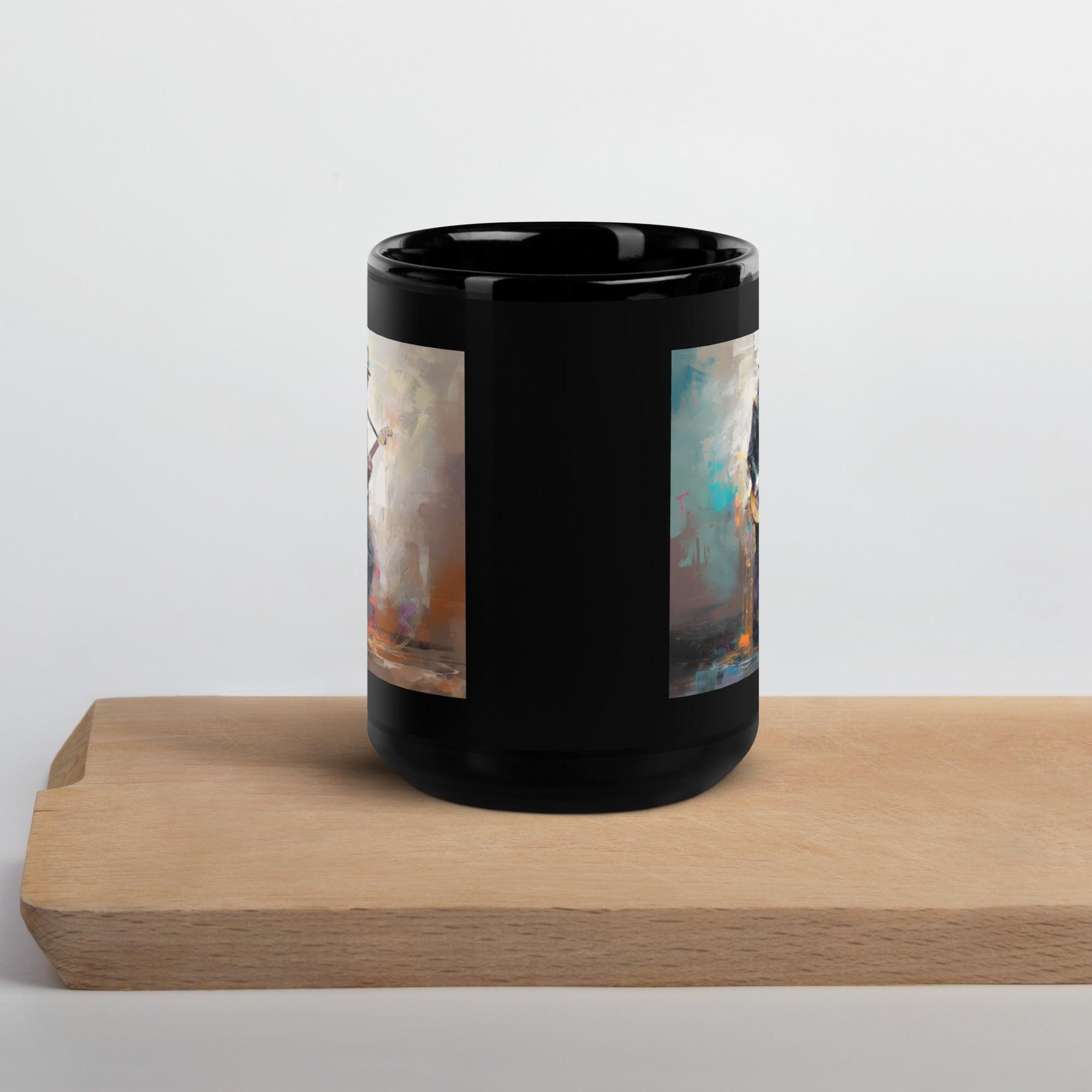 Rhythmic Repertoire Black Glossy Mug - Beyond T-shirts