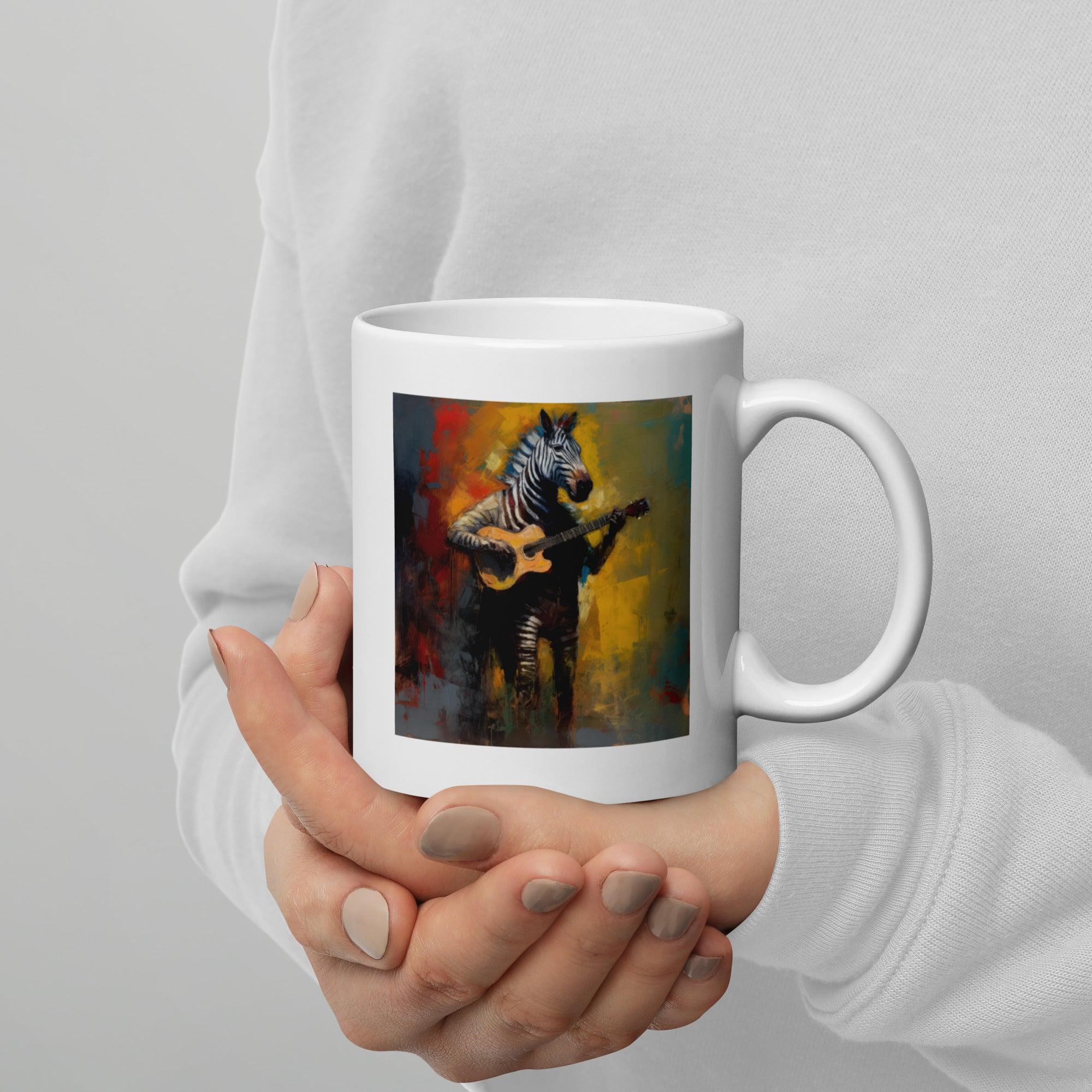 Rhythmic Resonance White Glossy Mug - Beyond T-shirts