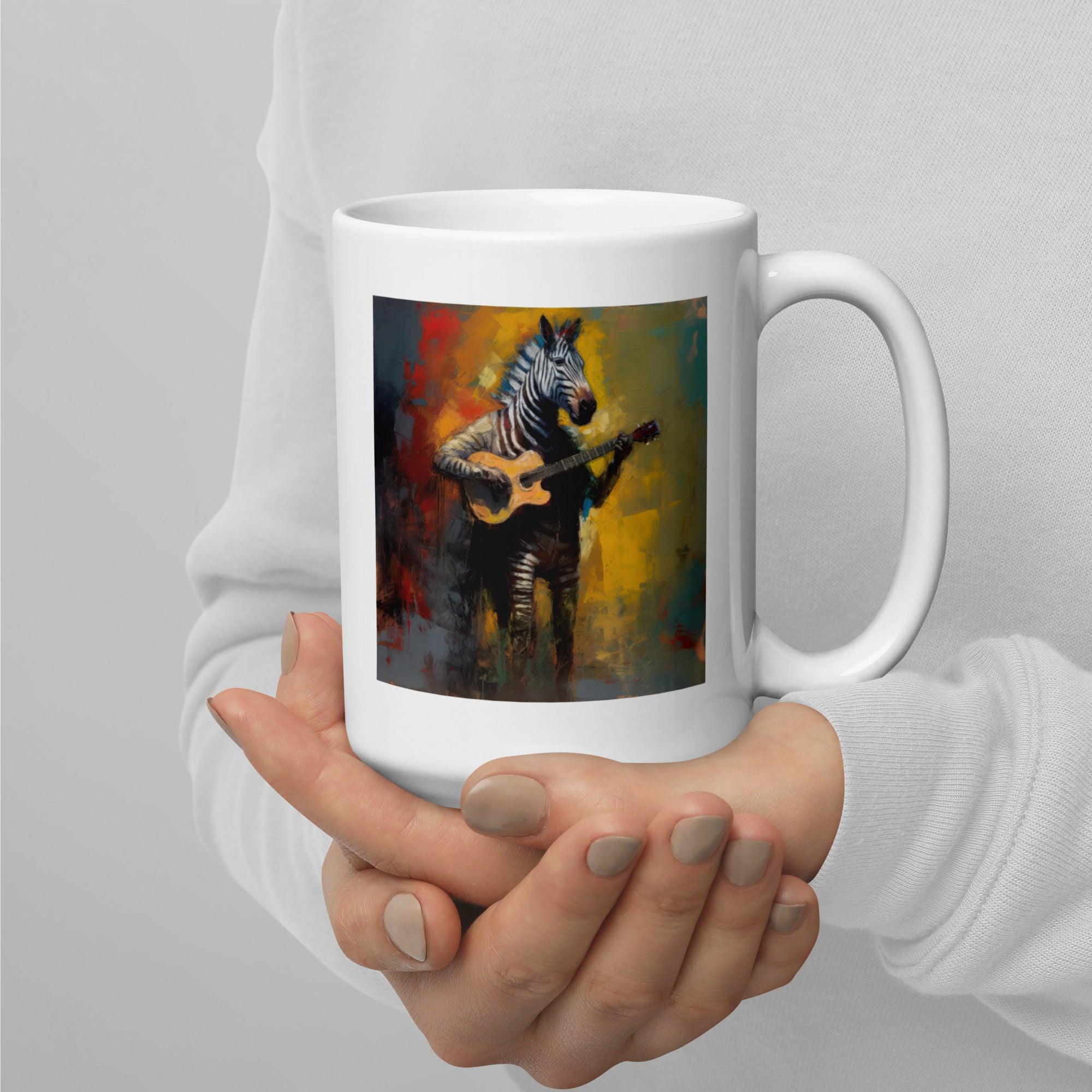 Rhythmic Resonance White Glossy Mug - Beyond T-shirts