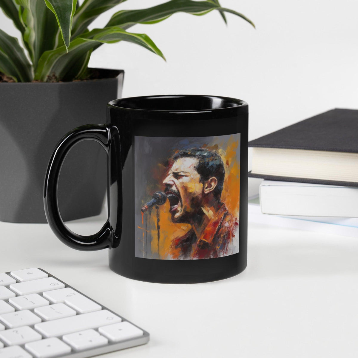 Rhythmic Revelry Black Glossy Mug - Beyond T-shirts