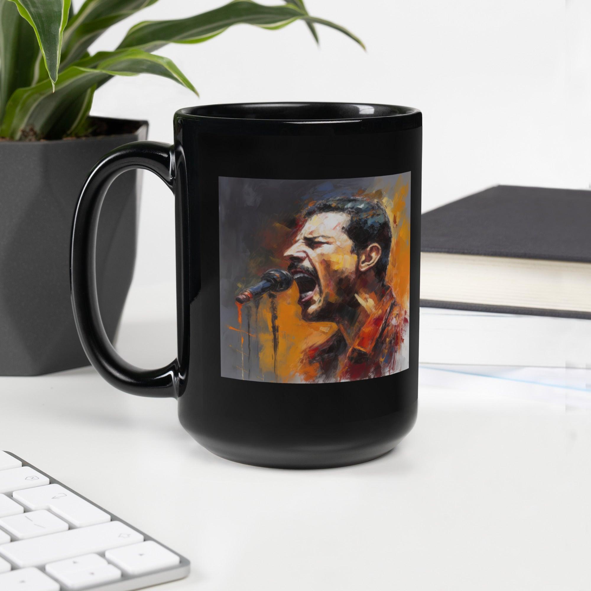 Rhythmic Revelry Black Glossy Mug - Beyond T-shirts