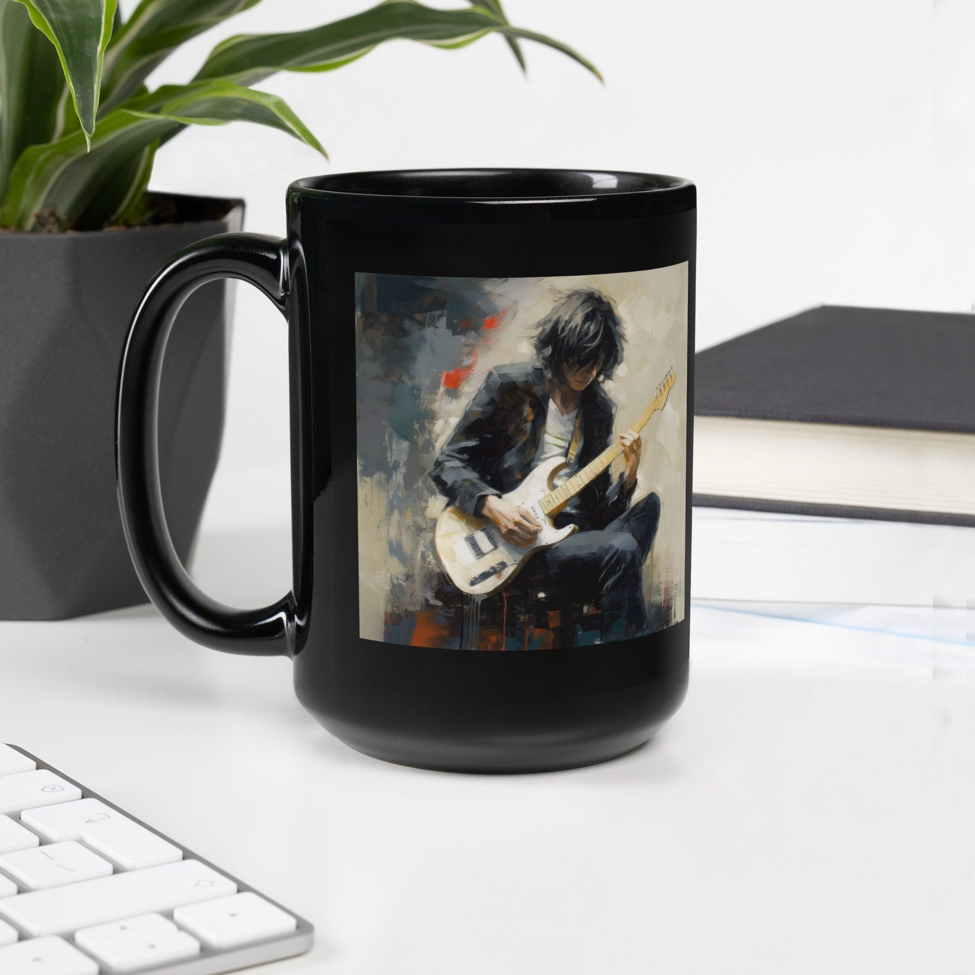 Rhythmic Revelry Black Glossy Mug - Beyond T-shirts