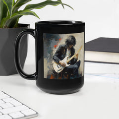 Rhythmic Revelry Black Glossy Mug - Beyond T-shirts