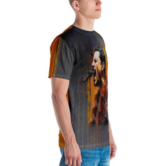 Model wearing Rhythmic Revelry Men's T-Shirt.