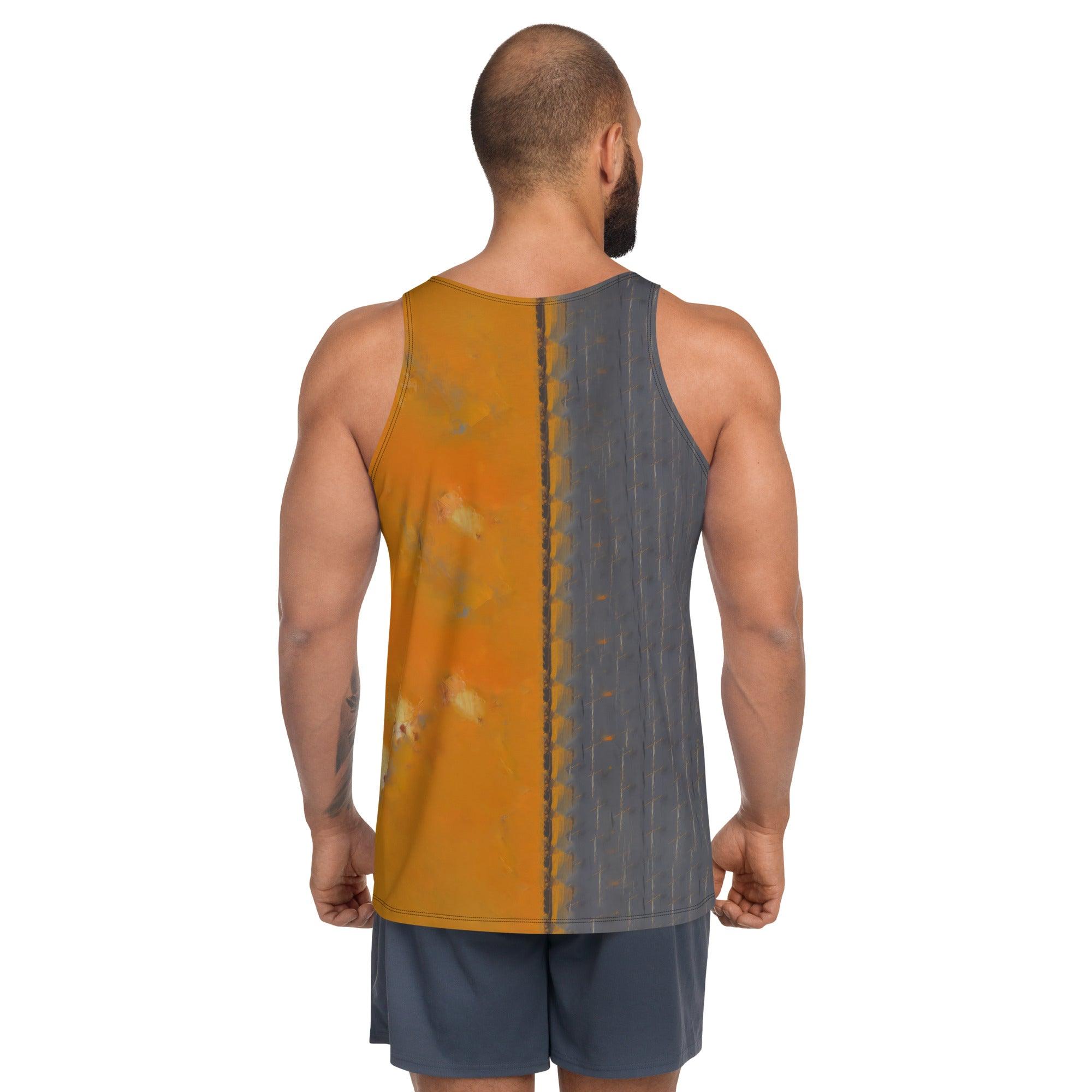 Back view of Rhythmic Revelry men's tank top