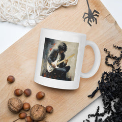 Rhythmic Revelry White Glossy Mug - Beyond T-shirts