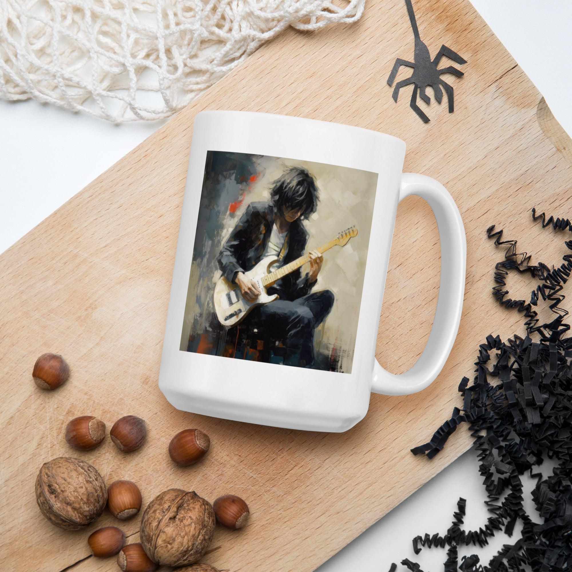 Rhythmic Revelry White Glossy Mug - Beyond T-shirts