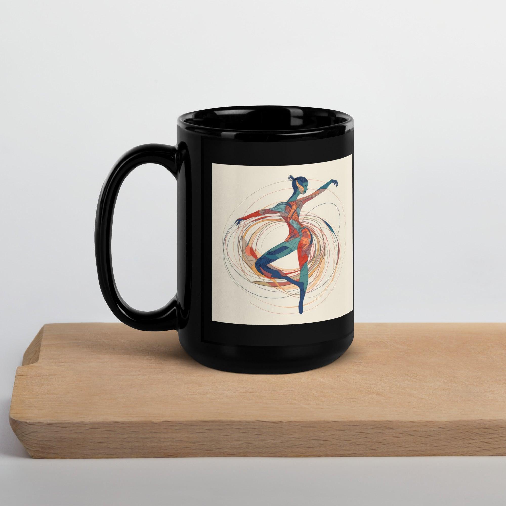 Stylish black mug for dance enthusiasts