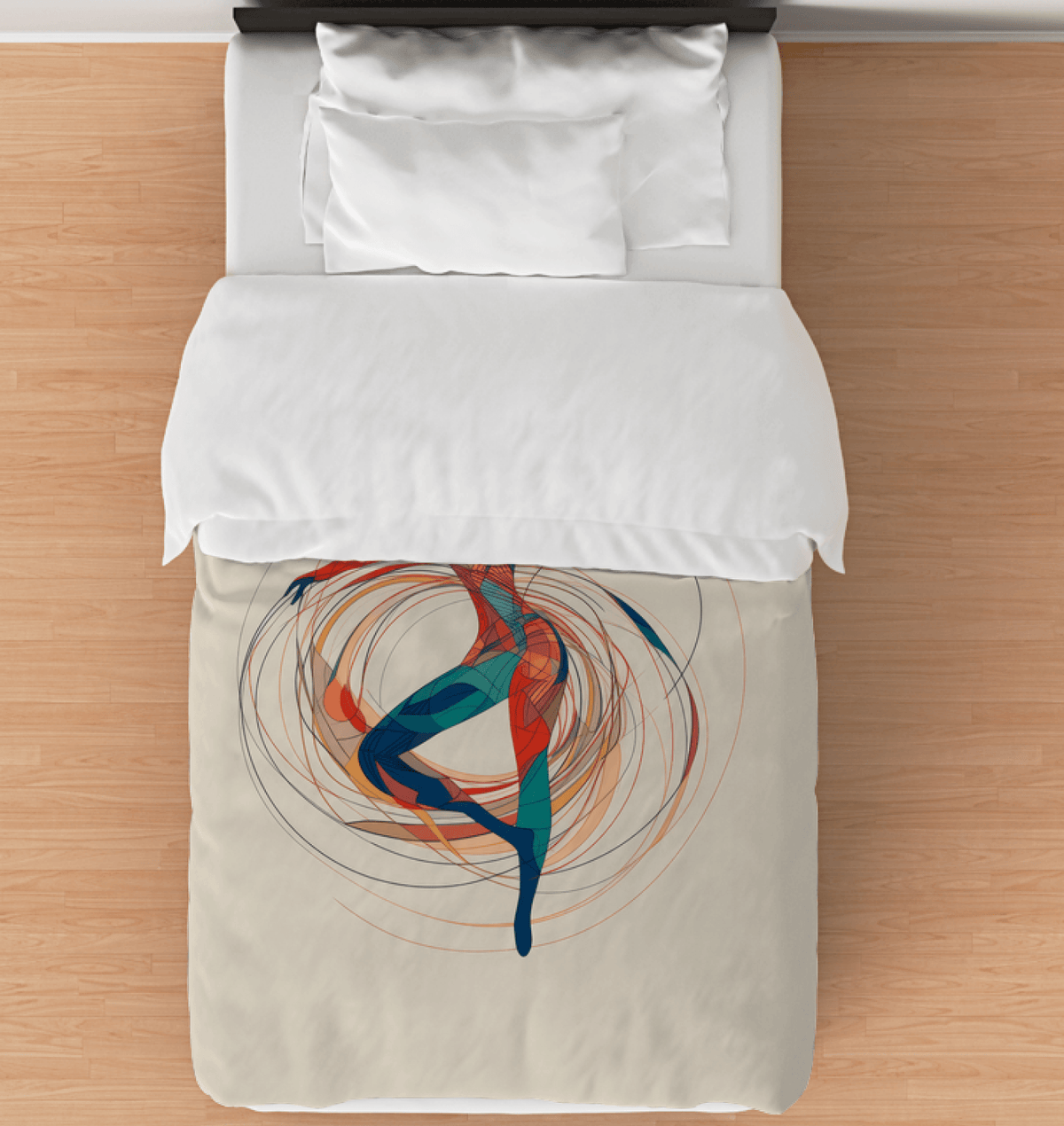 Rhythmic Women s Dance Attire Duvet Cover - Beyond T-shirts