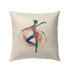 Rhythmic Women s Dance Attire Outdoor Pillow - Beyond T-shirts