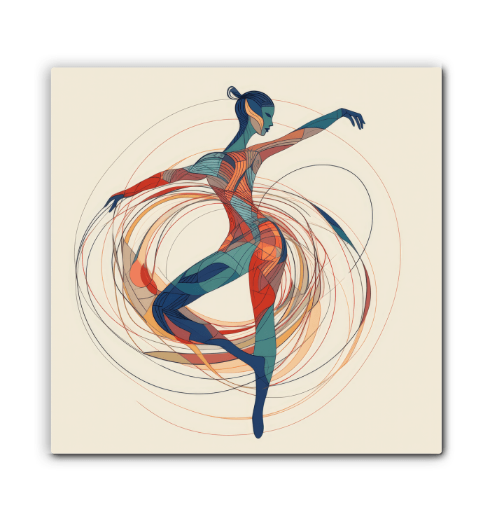 Rhythmic Women s Dance Attire Wrapped Canvas - Beyond T-shirts