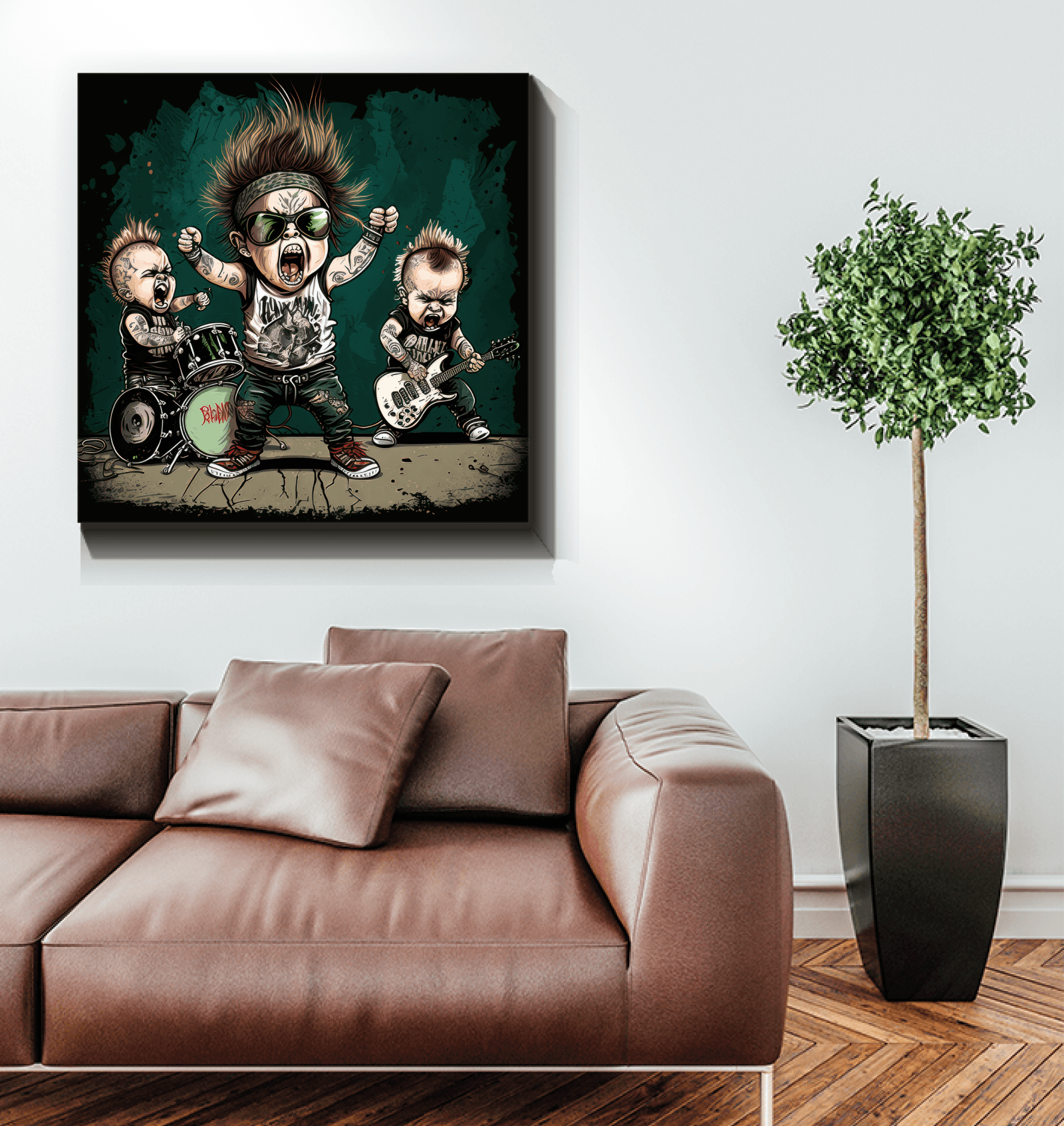 Rock and roll all night wrapped canvas - Beyond T-shirts