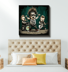 Rock and roll all night wrapped canvas - Beyond T-shirts