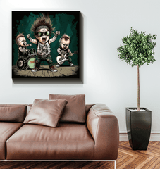 Rock and roll all night wrapped canvas - Beyond T-shirts