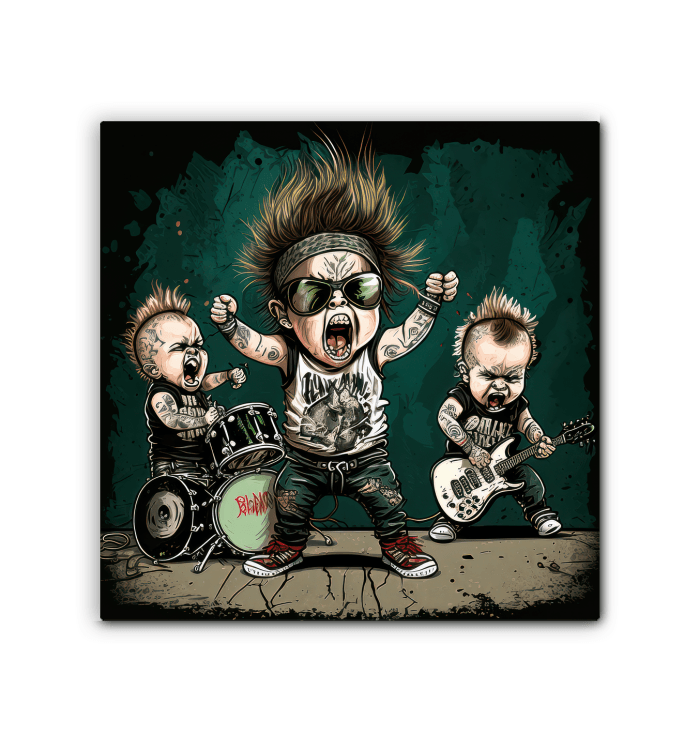 Rock and roll all night wrapped canvas - Beyond T-shirts