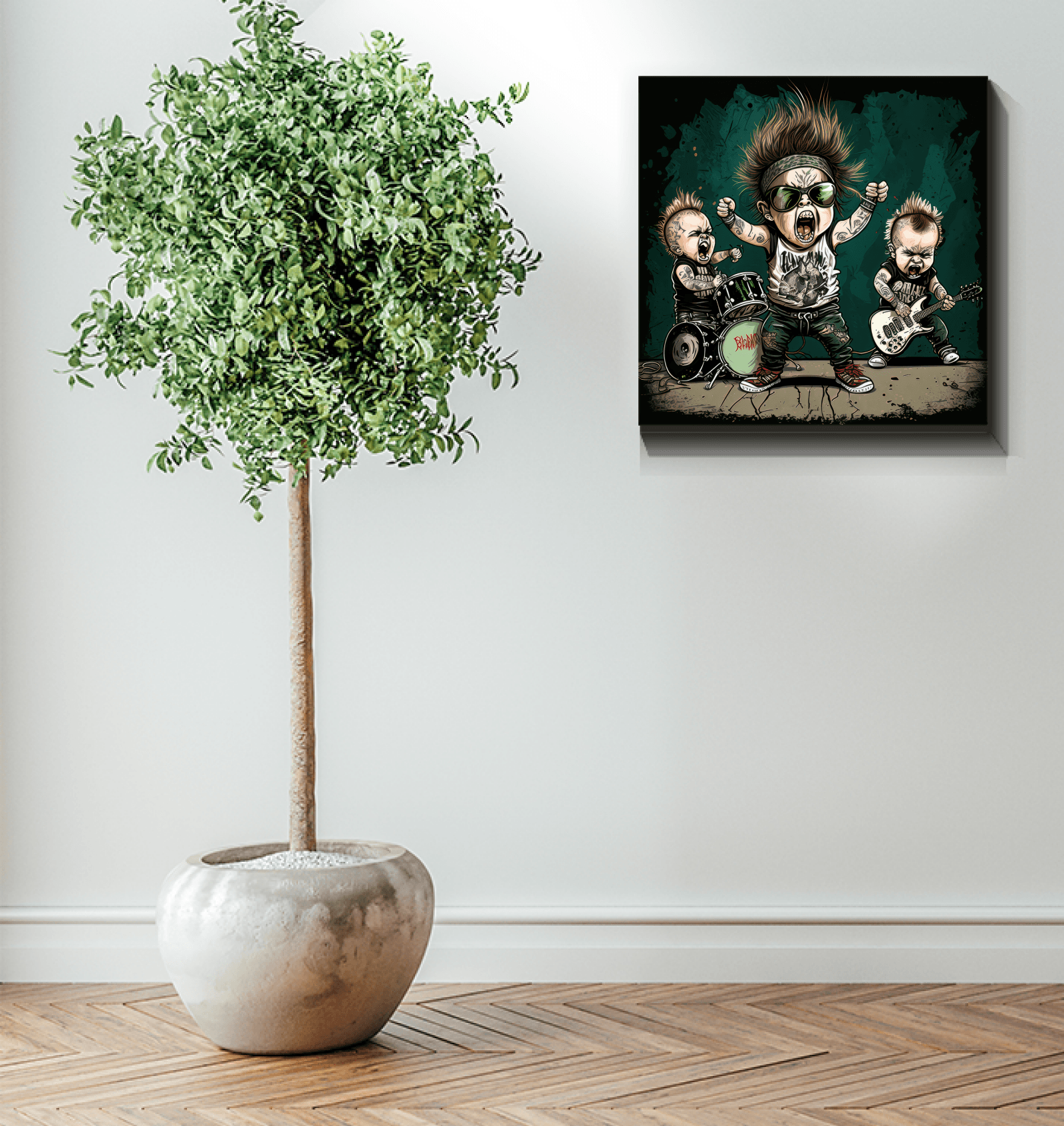 Rock and roll all night wrapped canvas - Beyond T-shirts