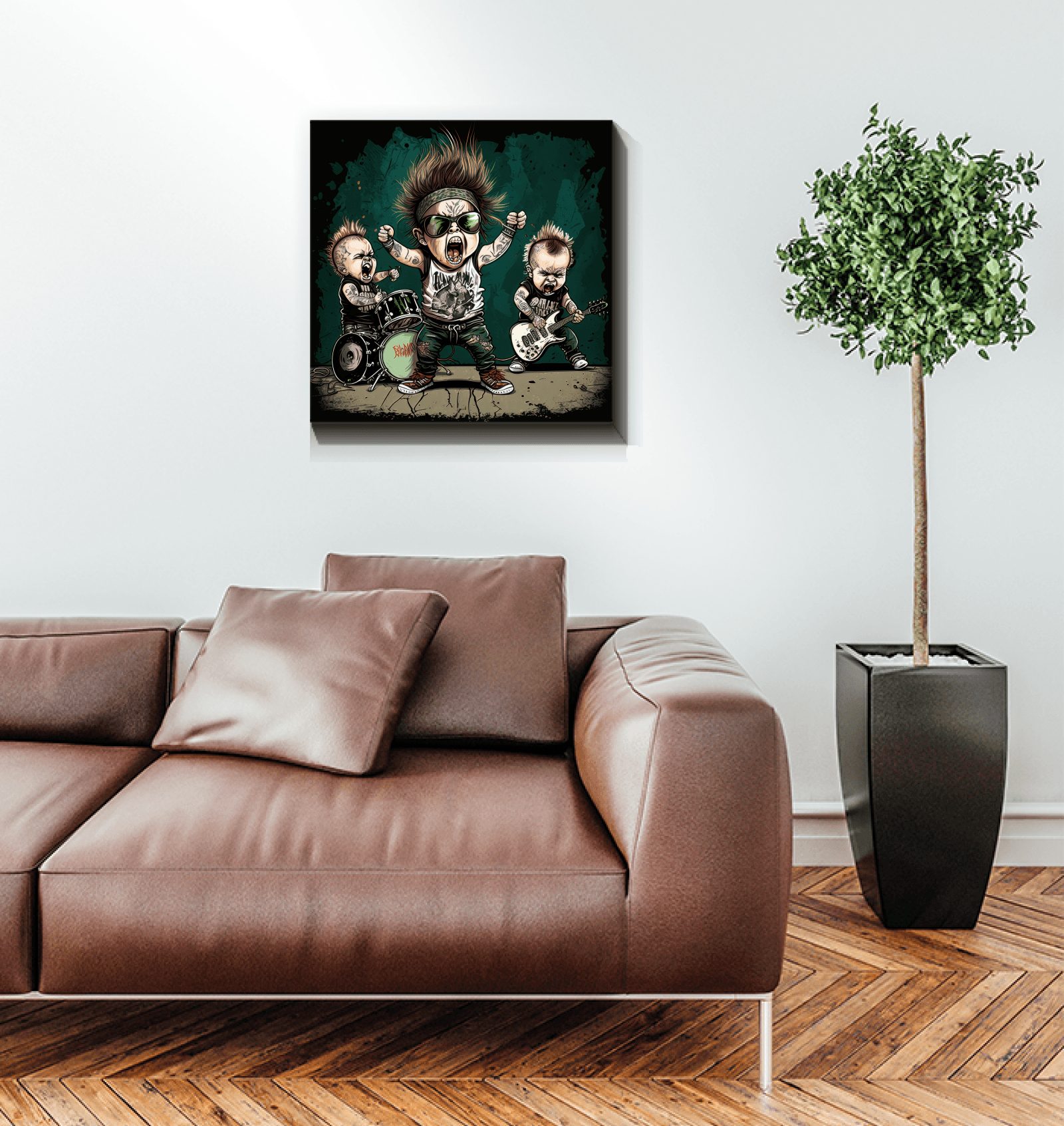 Rock and roll all night wrapped canvas - Beyond T-shirts