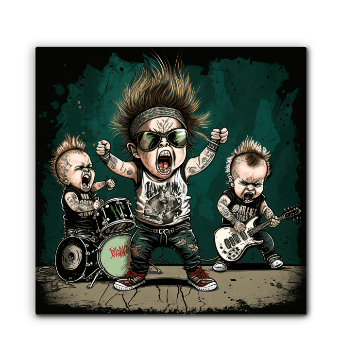 Rock and roll all night wrapped canvas - Beyond T-shirts