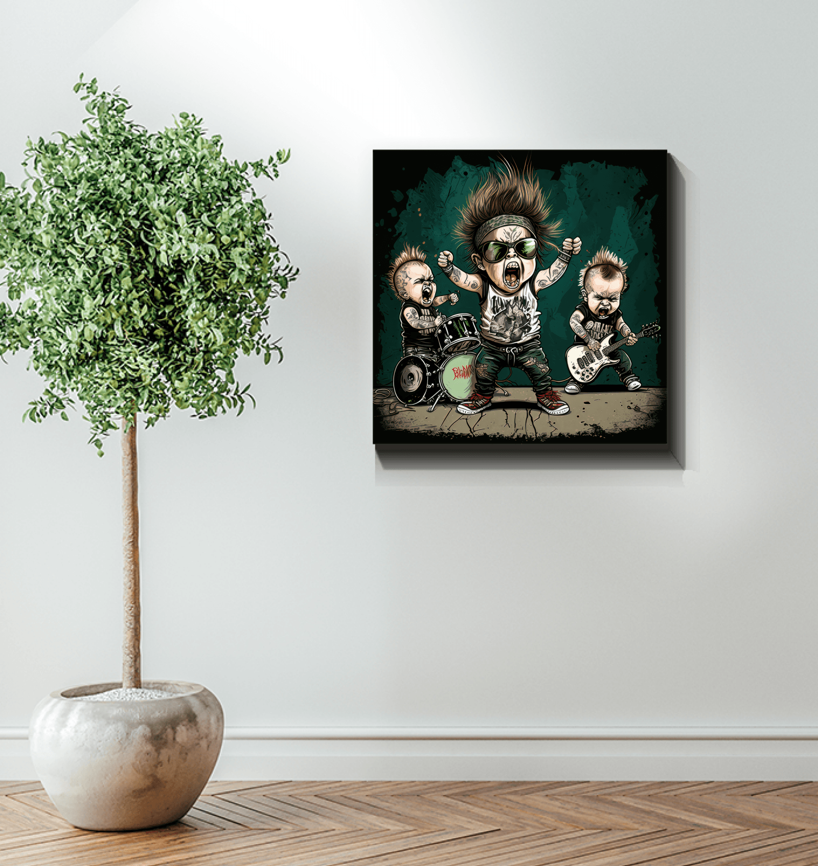 Rock and roll all night wrapped canvas - Beyond T-shirts