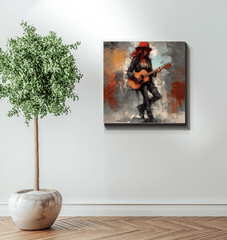 Emotional Rock Ballads Scene on High-Quality Canvas