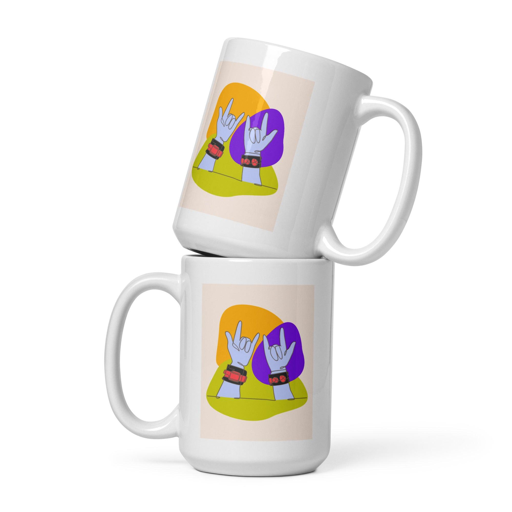 Rock Forever White Glossy Mug - Beyond T-shirts