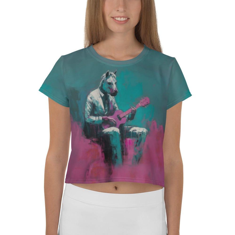 Rocking Riffs All-Over Print Crop Tee - Beyond T-shirts