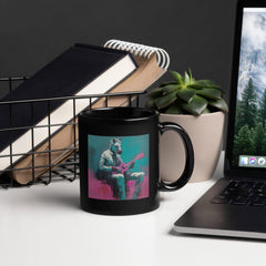 Rocking Riffs Black Glossy Mug - Beyond T-shirts