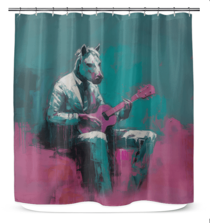 Rocking Riffs Shower Curtain - Beyond T-shirts