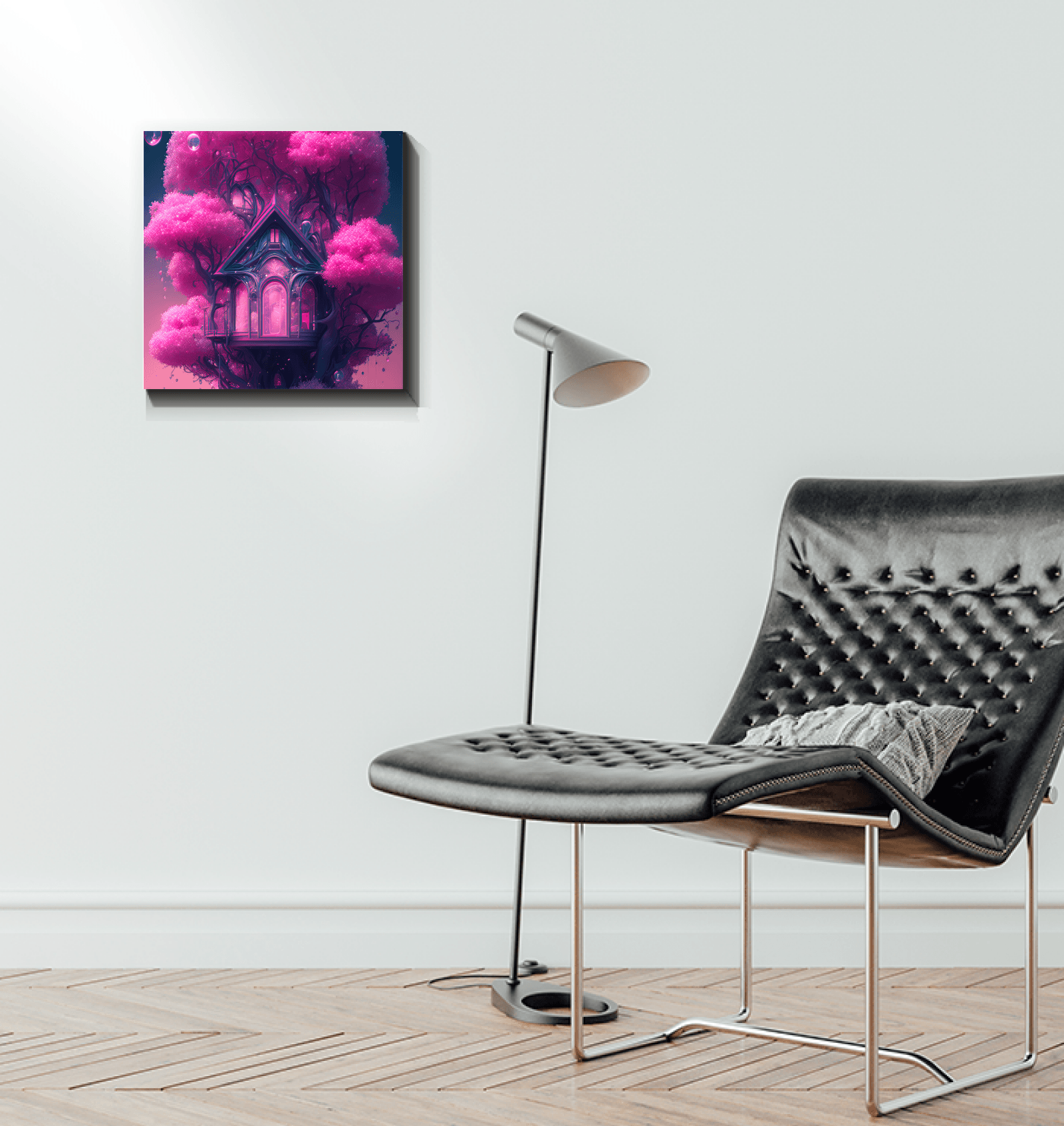 Salmon Treetop Wrapped Canvas - Beyond T-shirts