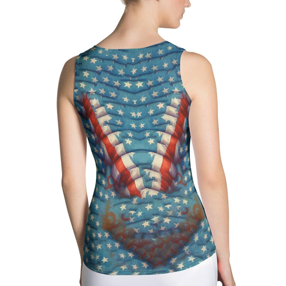 Sapphire Serenade Sublimation Cut & Sew Tank Top - Beyond T-shirts