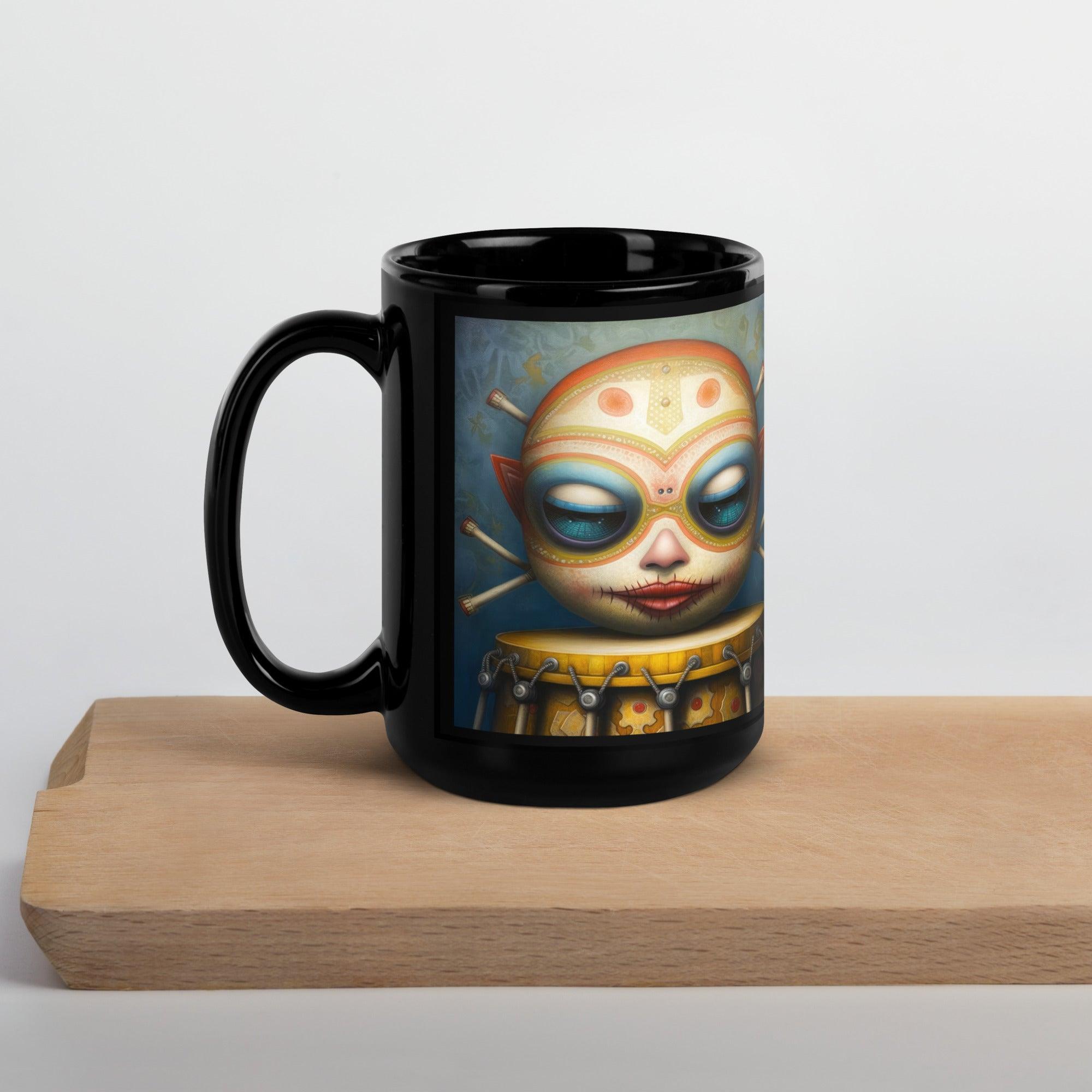 Sapphire Skies Black Glossy Mug - Beyond T-shirts