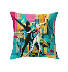 Sensational indoor pillow with balletic design accents to enhance your living space.