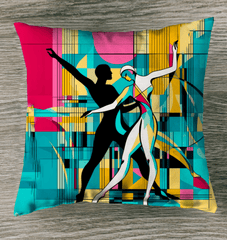 Sensational Balletic Style Outdoor Pillow on a garden swing