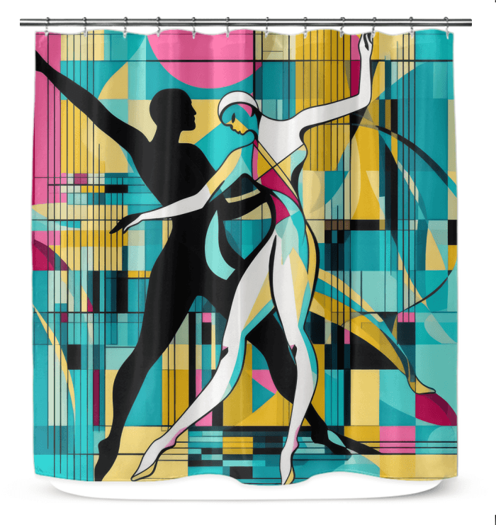 Sensational balletic style waterproof shower curtain with elegant design