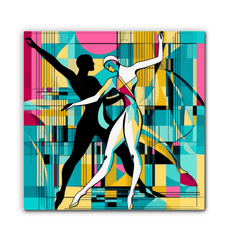 Balletic style wrapped canvas as a focal wall art piece.