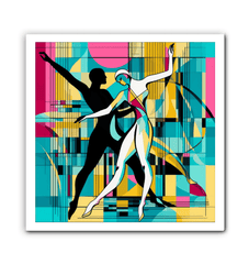 Artistic balletic style canvas for contemporary interiors.